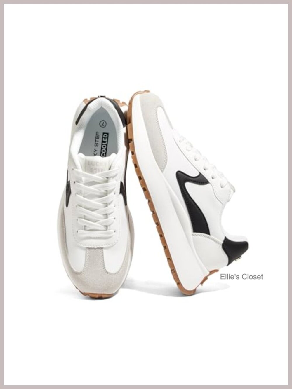 Women's Chunky Fashion Sneakers Platform Retro Lace-Up Walking Shoes